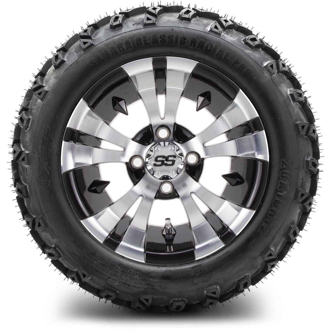 12" MODZ Vampire Machined Black - Tire and Wheel Combo