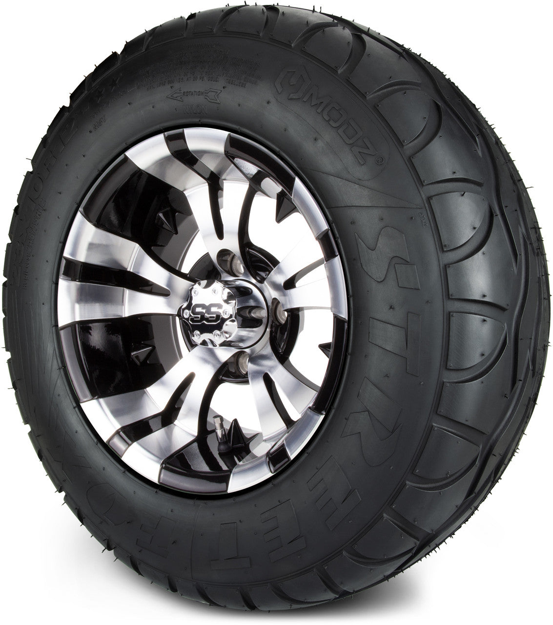 12" MODZ Vampire Machined Black - Tire and Wheel Combo