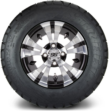 12" MODZ Vampire Machined Black - Tire and Wheel Combo
