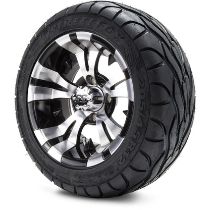 12" MODZ Vampire Machined Black - Tire and Wheel Combo