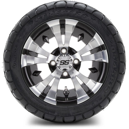 12" MODZ Vampire Machined Black - Tire and Wheel Combo