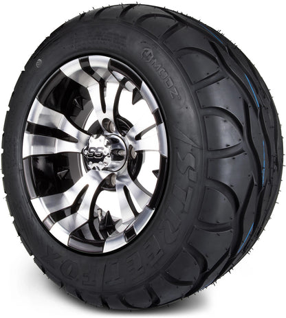 12" MODZ Vampire Machined Black - Tire and Wheel Combo