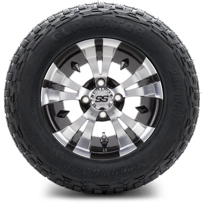 12" MODZ Vampire Machined Black - Tire and Wheel Combo