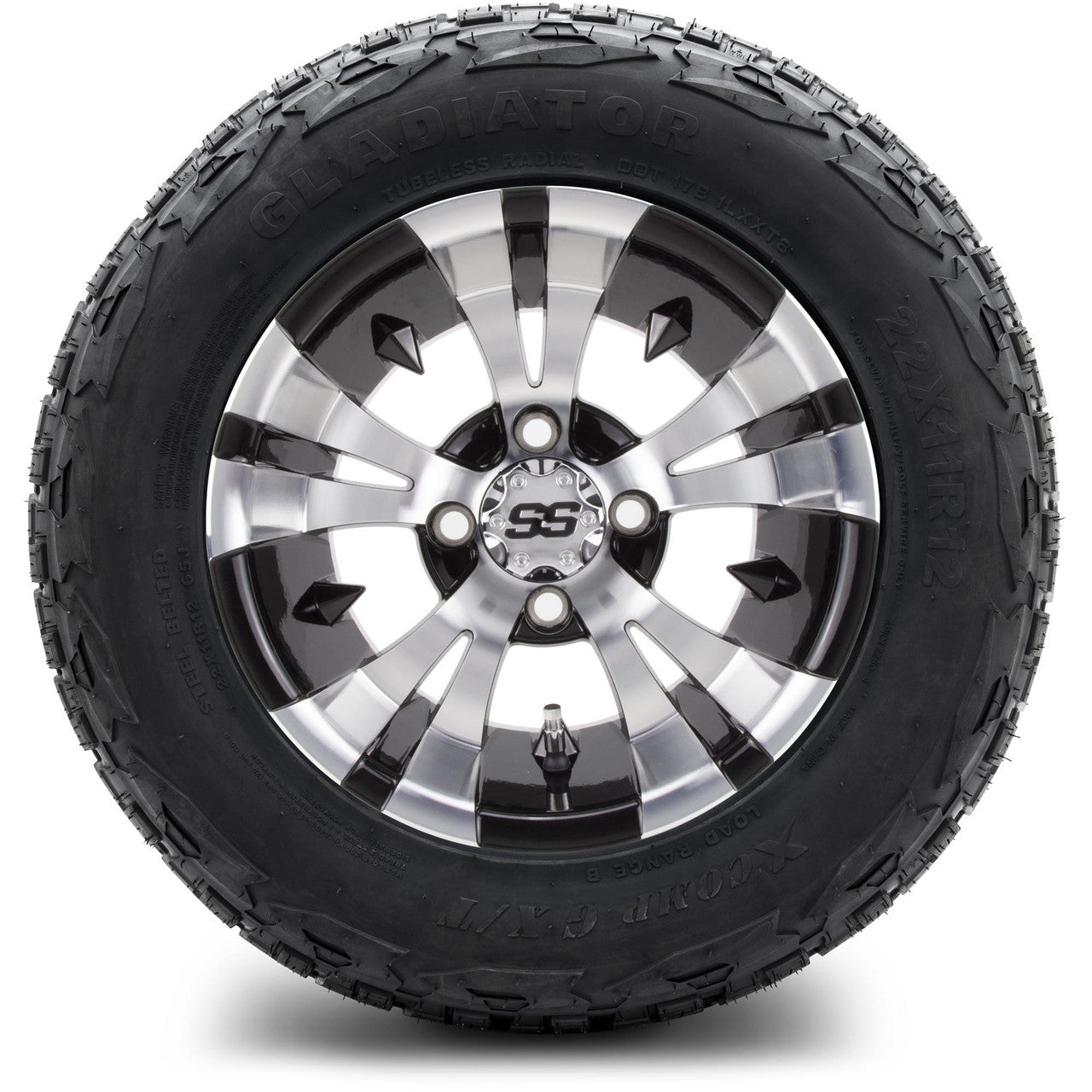 12" MODZ Vampire Machined Black - Tire and Wheel Combo