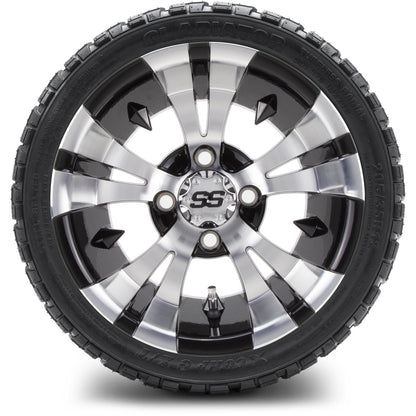 12" MODZ Vampire Machined Black - Tire and Wheel Combo
