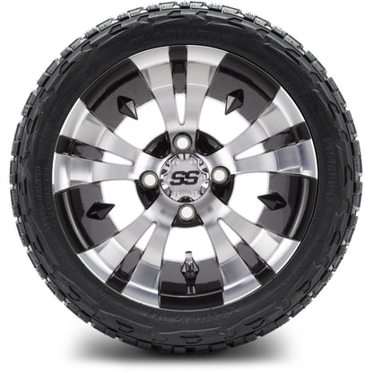 12" MODZ Vampire Machined Black - Tire and Wheel Combo