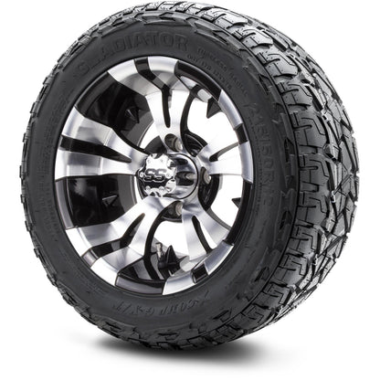 12" MODZ Vampire Machined Black - Tire and Wheel Combo