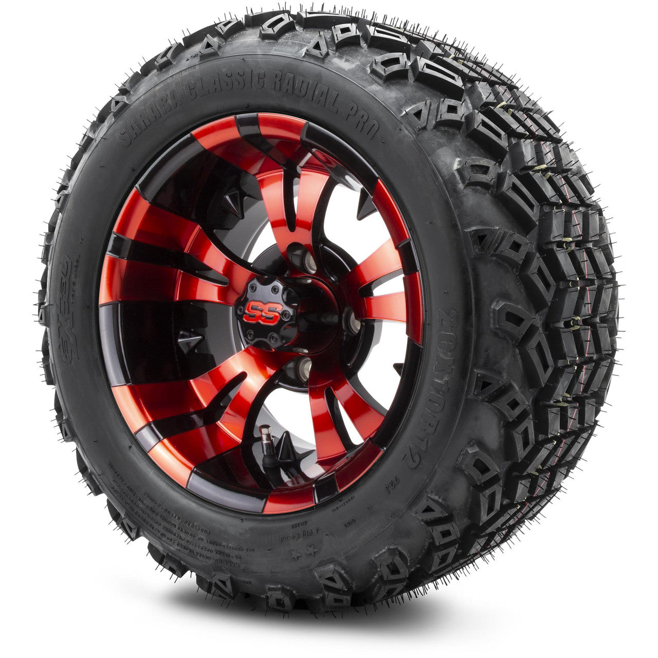 12" MODZ Vampire Red and Black - Tire and Wheel Combo