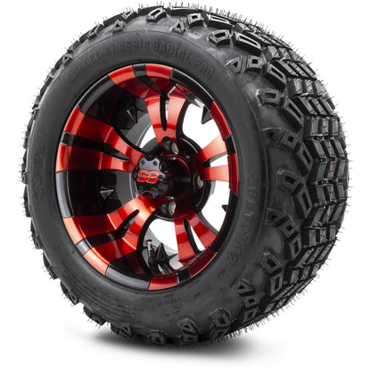 12" MODZ Vampire Red and Black - Tire and Wheel Combo