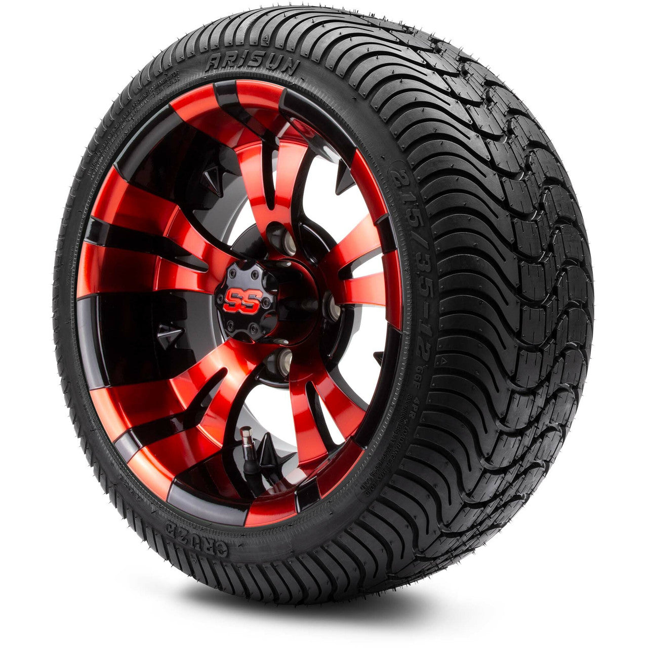 12" MODZ Vampire Red and Black - Tire and Wheel Combo