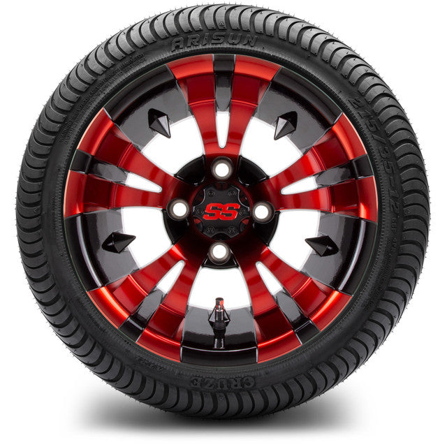12" MODZ Vampire Red and Black - Tire and Wheel Combo