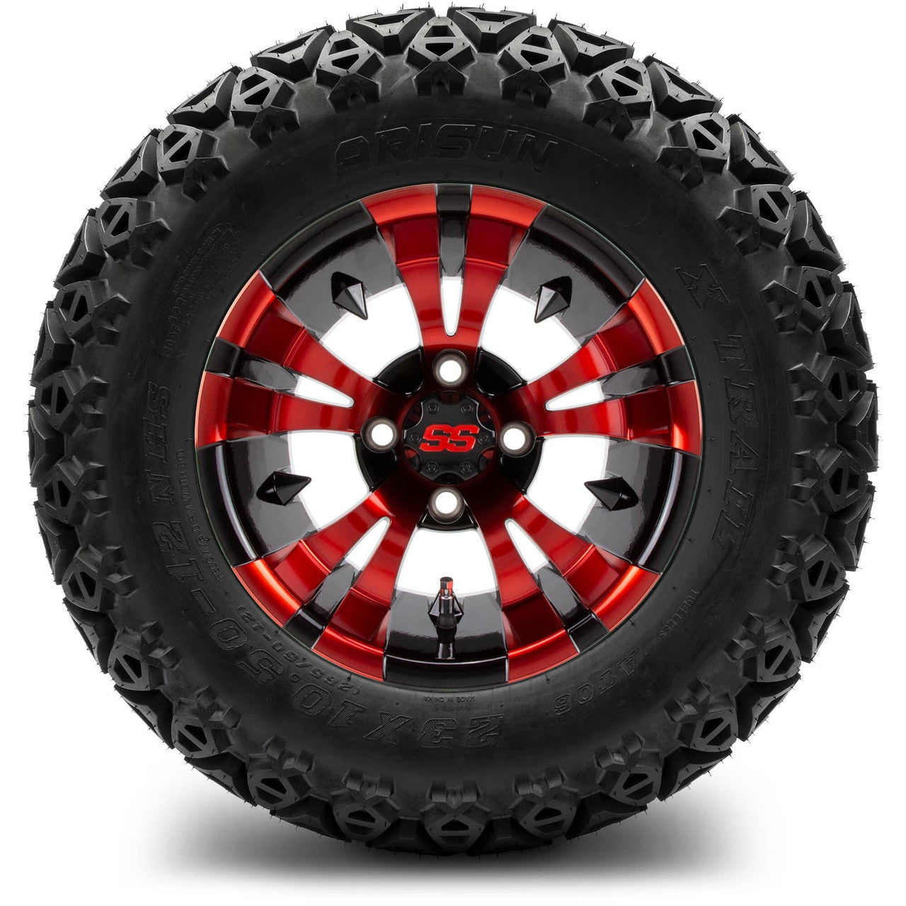 12" MODZ Vampire Red and Black - Tire and Wheel Combo