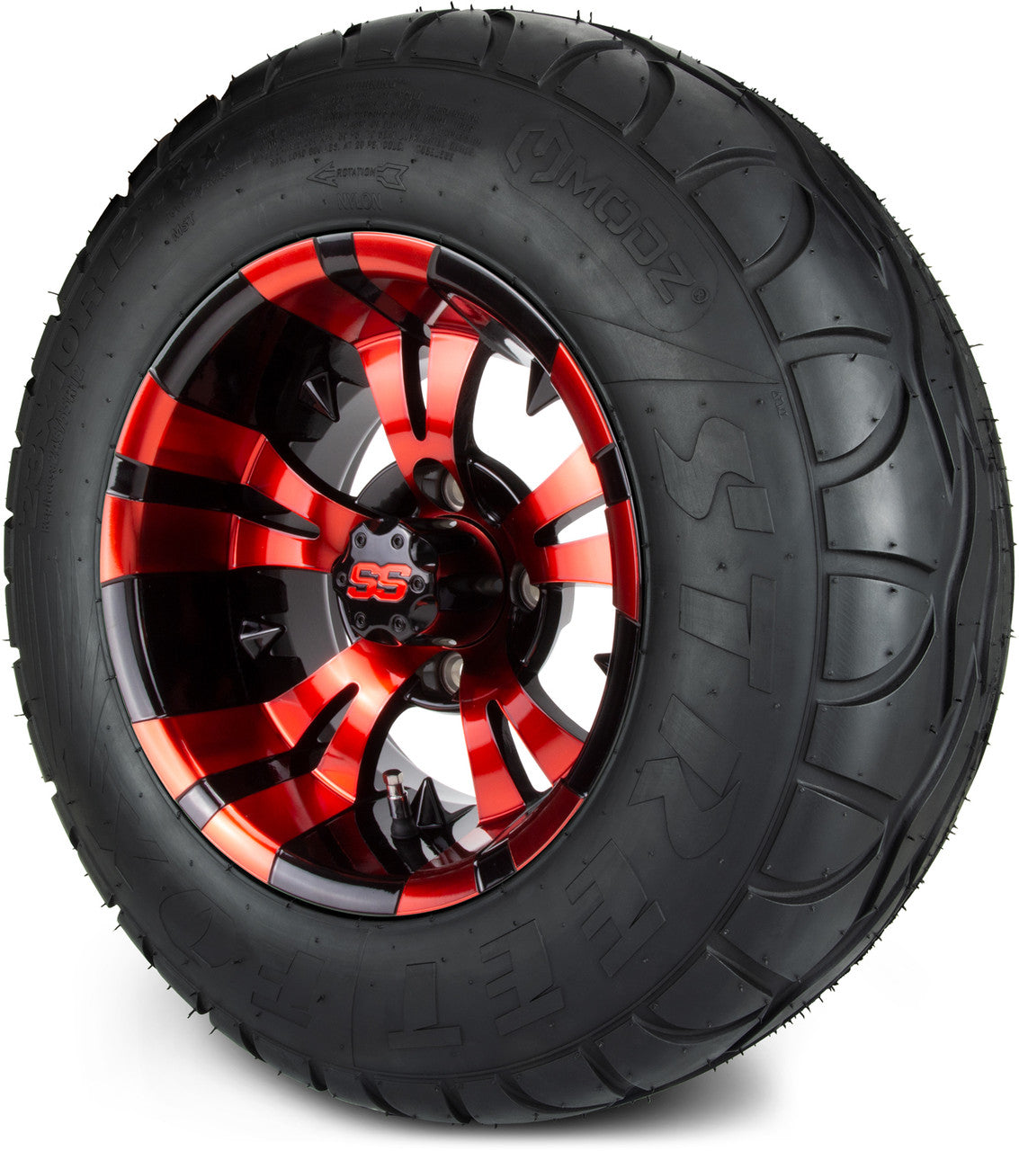 12" MODZ Vampire Red and Black - Tire and Wheel Combo