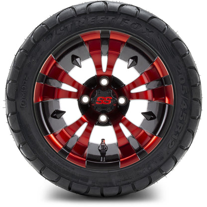 12" MODZ Vampire Red and Black - Tire and Wheel Combo