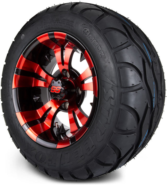 12" MODZ Vampire Red and Black - Tire and Wheel Combo
