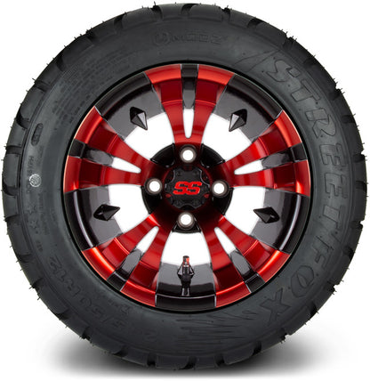 12" MODZ Vampire Red and Black - Tire and Wheel Combo