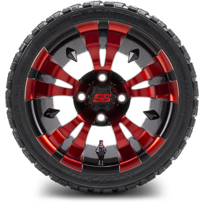 12" MODZ Vampire Red and Black - Tire and Wheel Combo