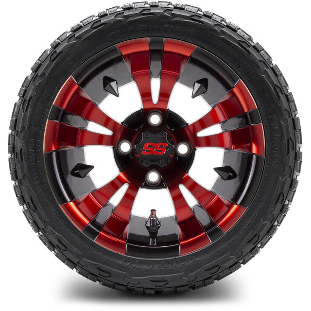 12" MODZ Vampire Red and Black - Tire and Wheel Combo