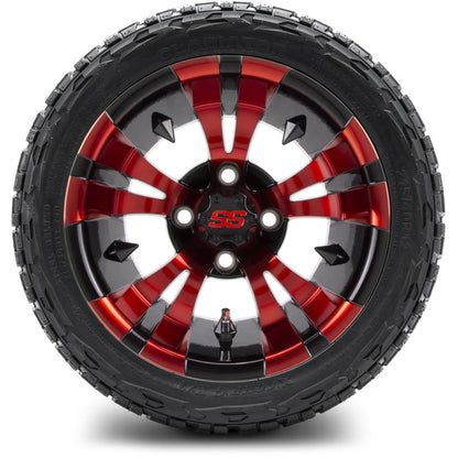 12" MODZ Vampire Red and Black - Tire and Wheel Combo