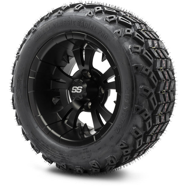 12" MODZ Vampire Matte Black - Tire and Wheel Combo