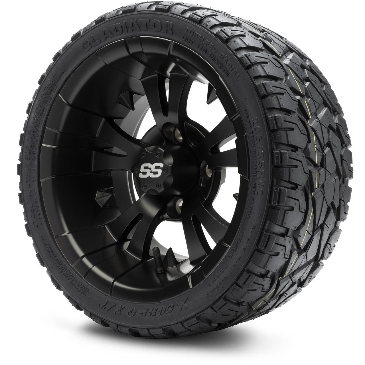 12" MODZ Vampire Matte Black - Tire and Wheel Combo