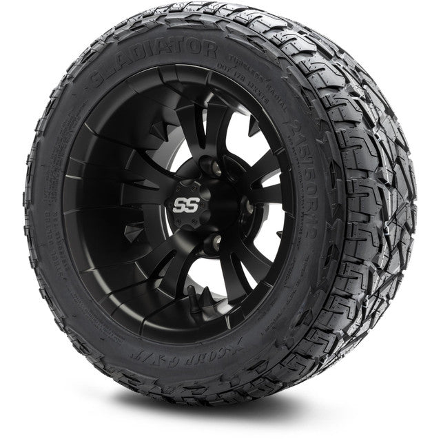12" MODZ Vampire Matte Black - Tire and Wheel Combo