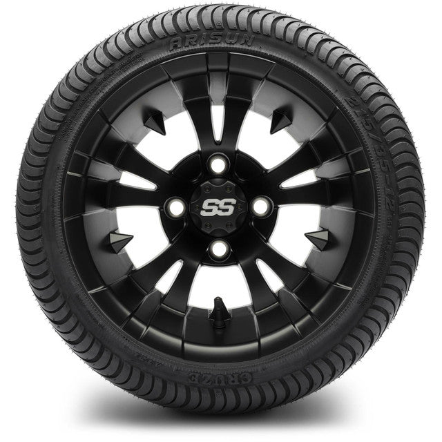 12" MODZ Vampire Matte Black - Tire and Wheel Combo