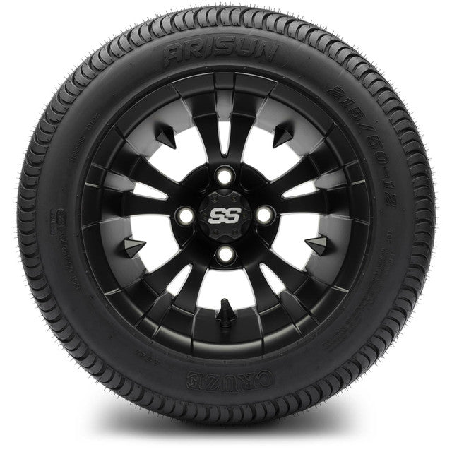12" MODZ Vampire Matte Black - Tire and Wheel Combo
