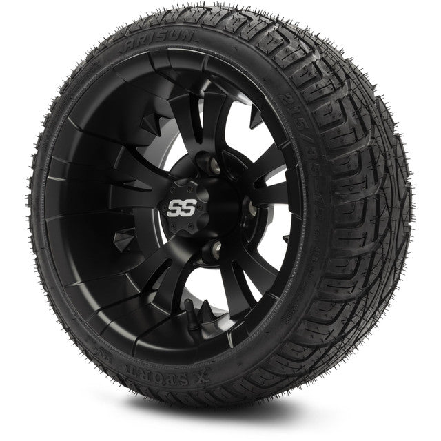 12" MODZ Vampire Matte Black - Tire and Wheel Combo