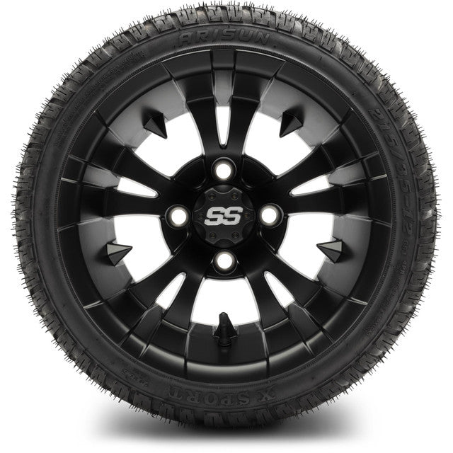 12" MODZ Vampire Matte Black - Tire and Wheel Combo