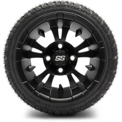 12" MODZ Vampire Matte Black - Tire and Wheel Combo