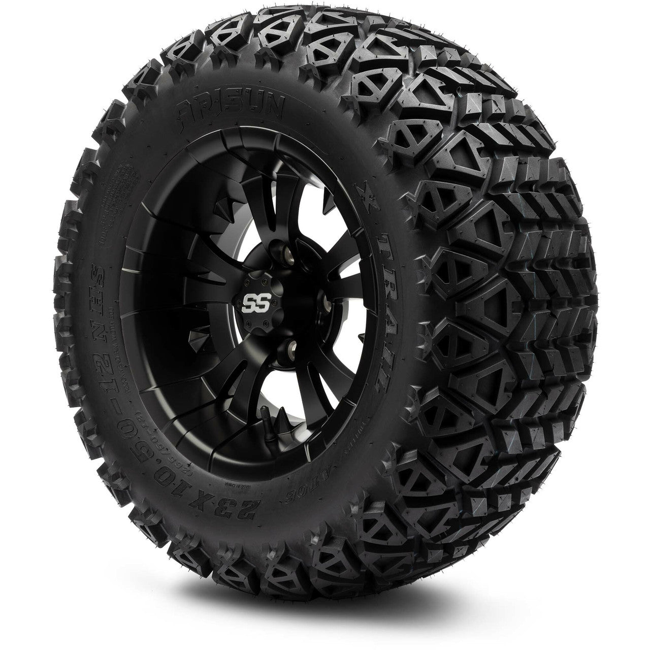 12" MODZ Vampire Matte Black - Tire and Wheel Combo