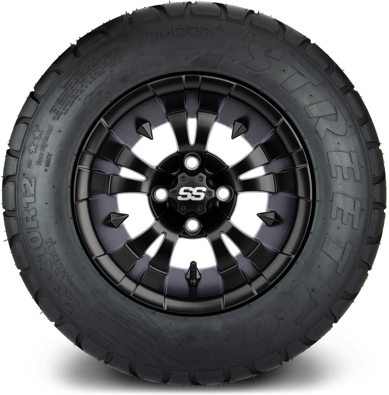 12" MODZ Vampire Matte Black - Tire and Wheel Combo