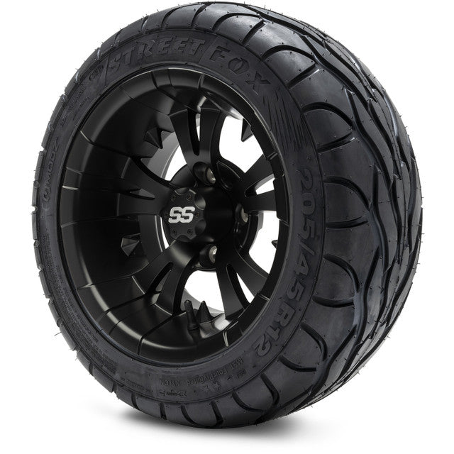 12" MODZ Vampire Matte Black - Tire and Wheel Combo