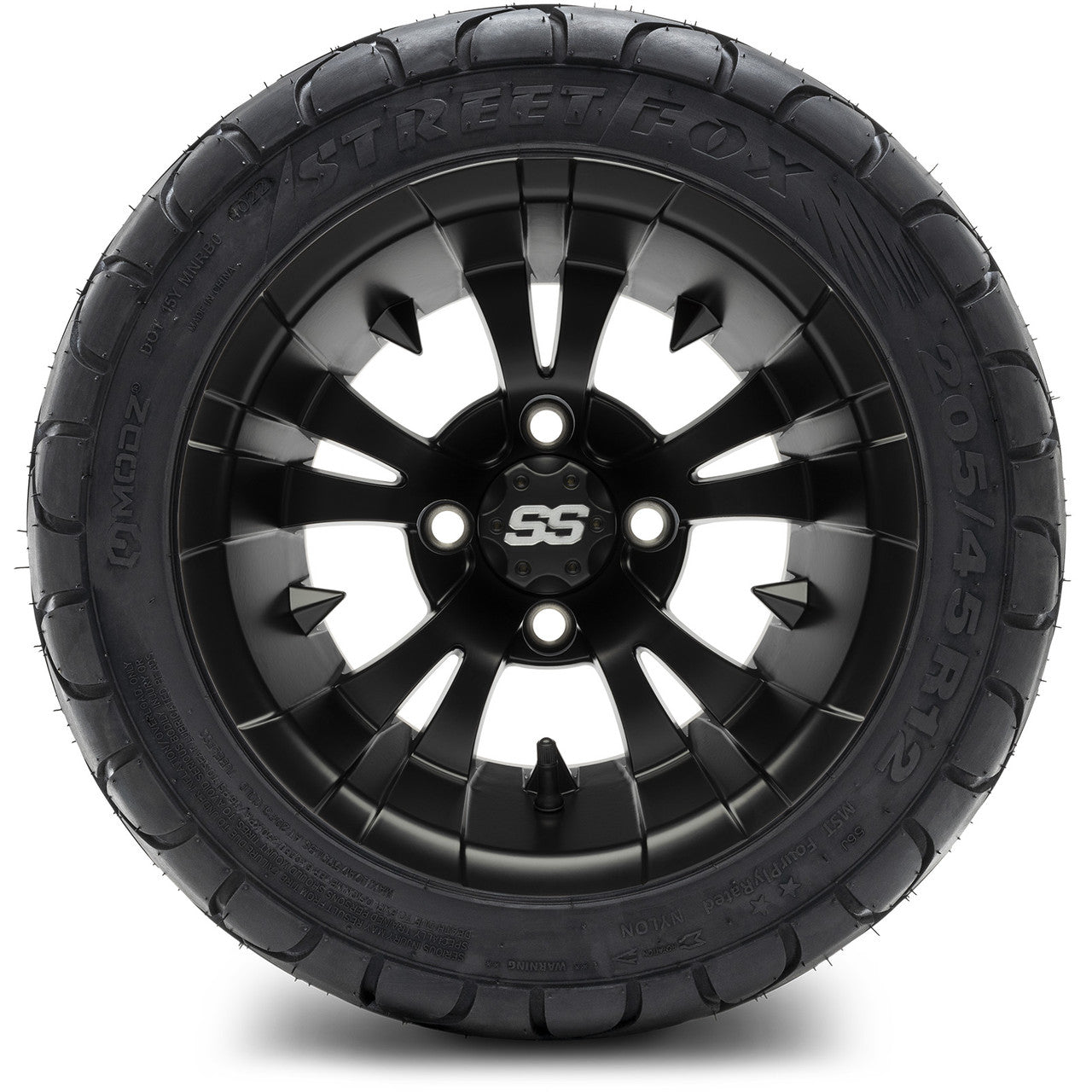 12" MODZ Vampire Matte Black - Tire and Wheel Combo