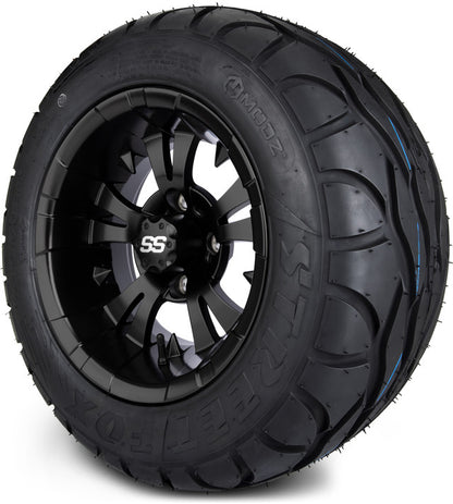 12" MODZ Vampire Matte Black - Tire and Wheel Combo