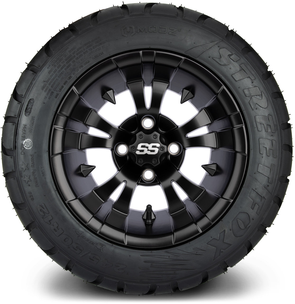 12" MODZ Vampire Matte Black - Tire and Wheel Combo