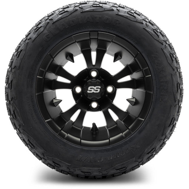 12" MODZ Vampire Matte Black - Tire and Wheel Combo
