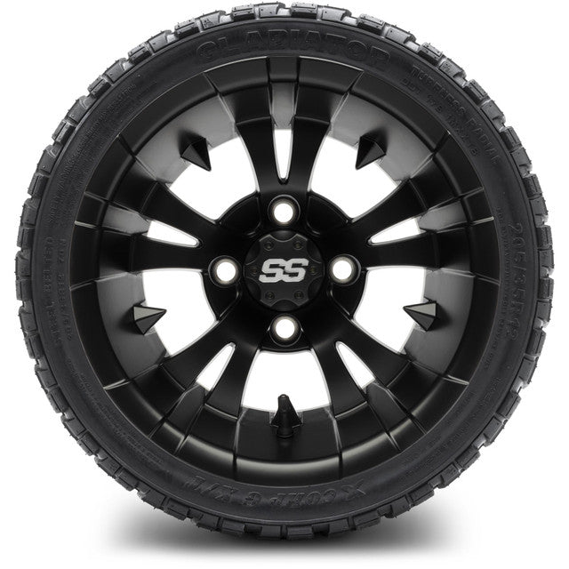 12" MODZ Vampire Matte Black - Tire and Wheel Combo