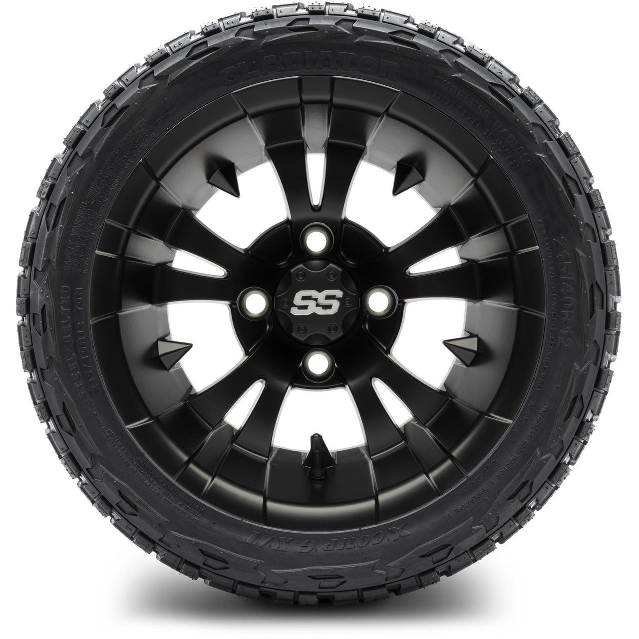 12" MODZ Vampire Matte Black - Tire and Wheel Combo