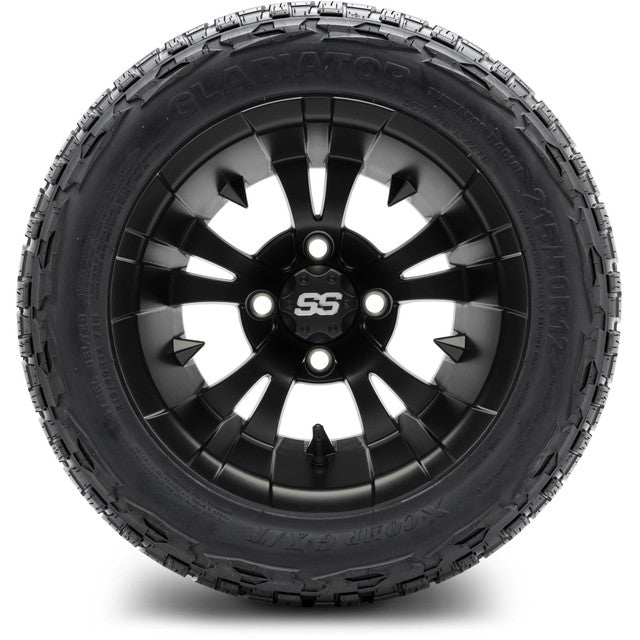 12" MODZ Vampire Matte Black - Tire and Wheel Combo