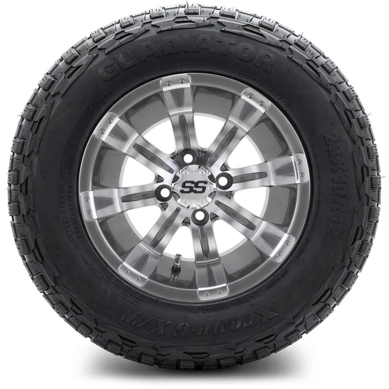 12" MODZ Tempest Gunmetal - Tire and Wheel Combo