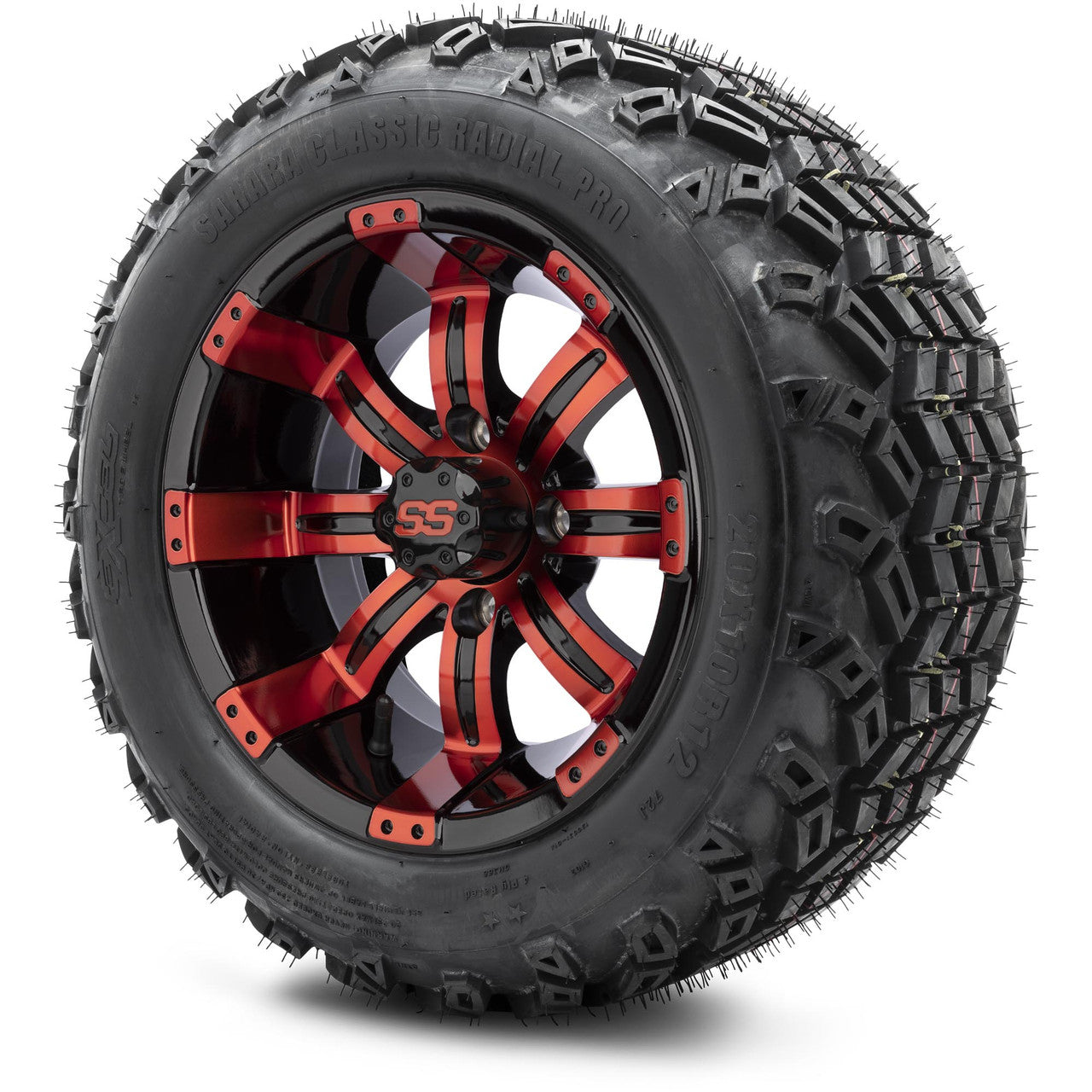 12" MODZ Tempest Red & Black - Tire and Wheel Combo