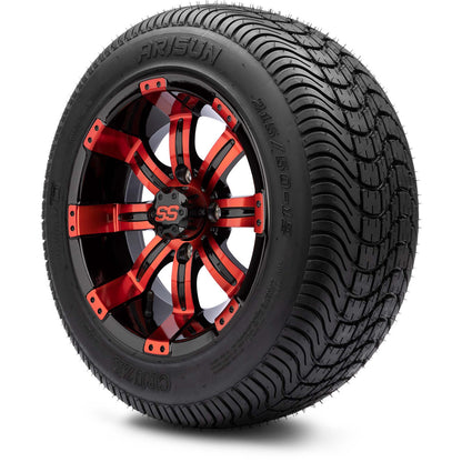 12" MODZ Tempest Red & Black - Tire and Wheel Combo
