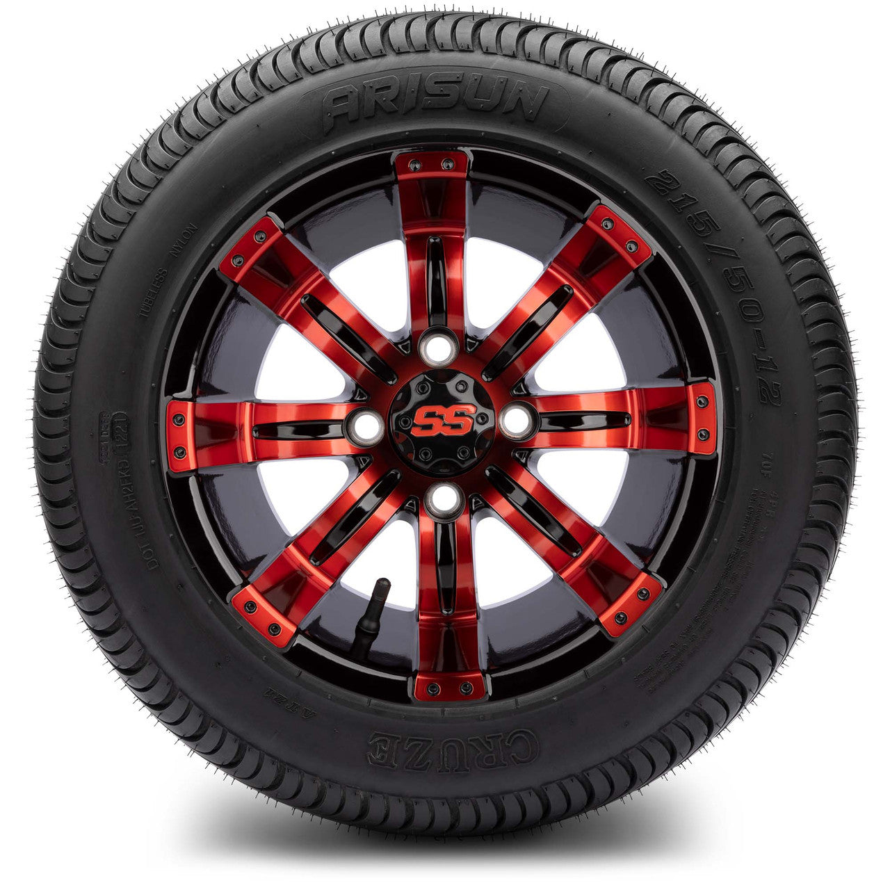 12" MODZ Tempest Red & Black - Tire and Wheel Combo