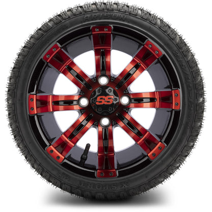 12" MODZ Tempest Red & Black - Tire and Wheel Combo