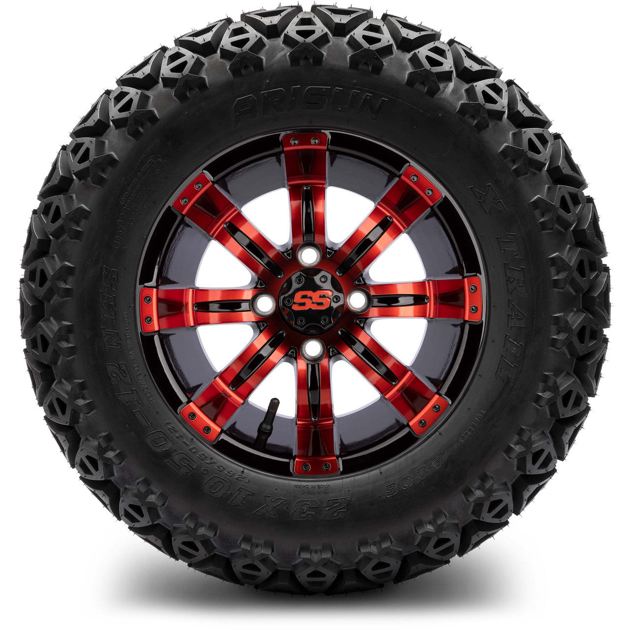 12" MODZ Tempest Red & Black - Tire and Wheel Combo