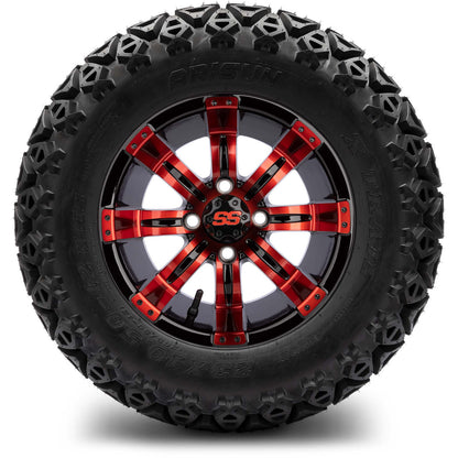 12" MODZ Tempest Red & Black - Tire and Wheel Combo