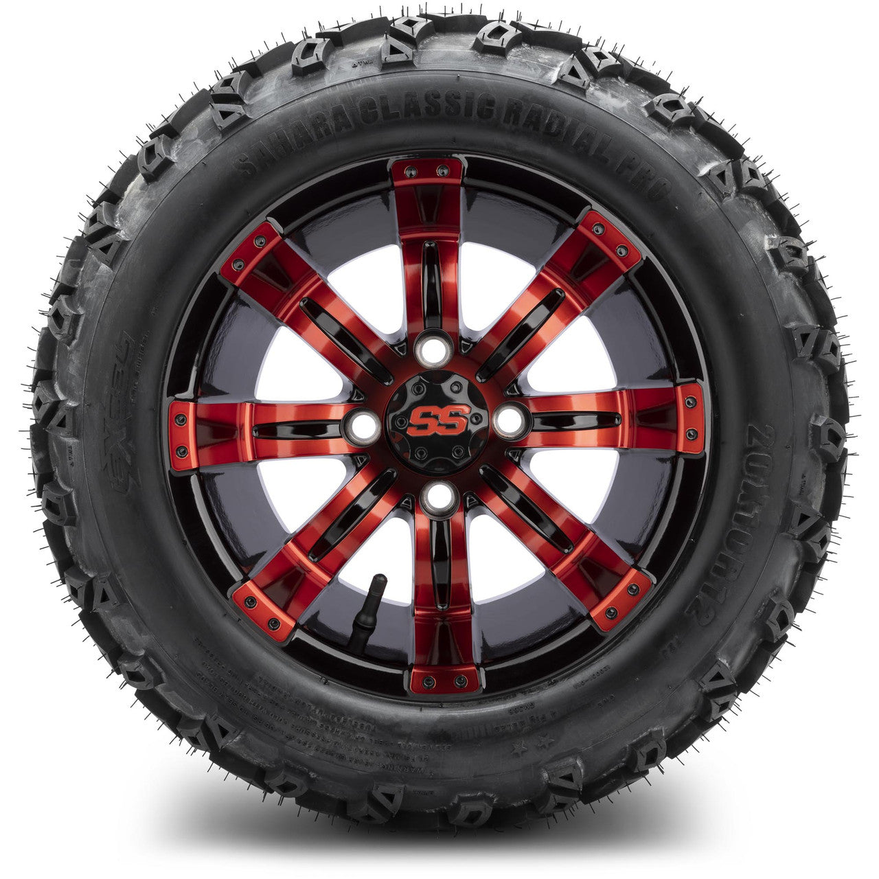 12" MODZ Tempest Red & Black - Tire and Wheel Combo