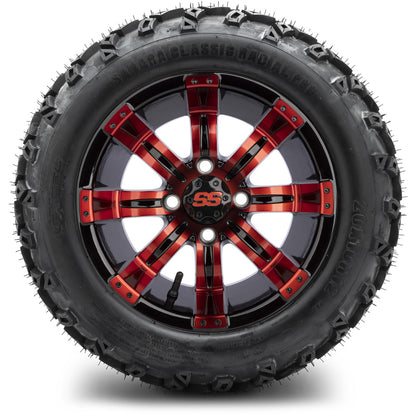 12" MODZ Tempest Red & Black - Tire and Wheel Combo